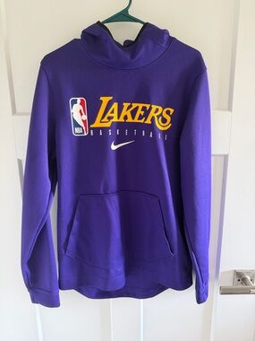 Nike Purple Los Angeles Lakers Hoodie with Yellow Logo